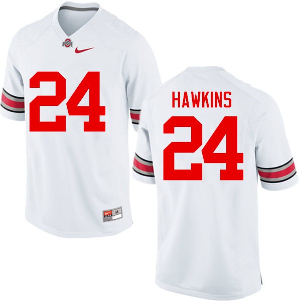 Ohio State Buckeyes #24 Kierre Hawkins Men Football Jersey White OSU87053